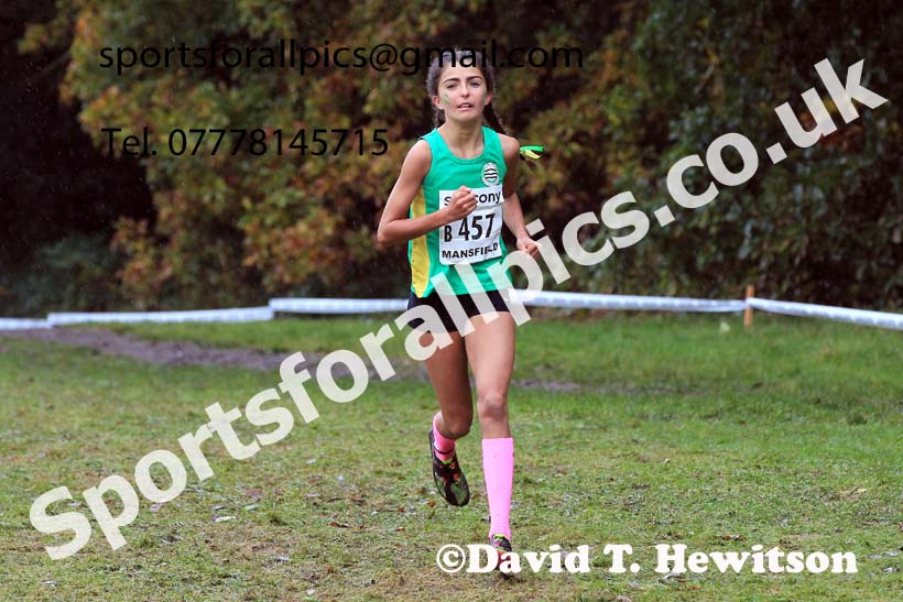 Girls Under-13s 2023 National Cross Country Relays, Berry Hill Park, Mansfield.  Photo: David T. Hewitson/Sports for All Pics